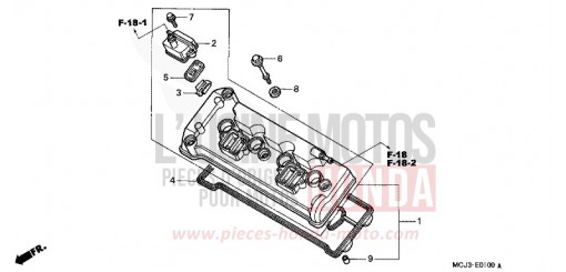 COUVERCLE DE CULASSE CBR900RR2 de 2002